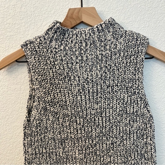 Madewell Chunky Knit Veranda Sleeveless Mock Neck Sweater- Size XXS - Picture 7 of 11